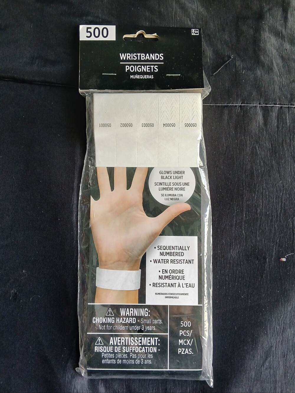Sealable White Event Wristbands - 500 Pack